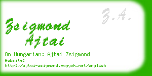 zsigmond ajtai business card